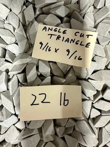 Ceramic Angle Cut Triangle Tumbling Media 9/16 x 9/16"  22LB Lot ~ Metal & Rock