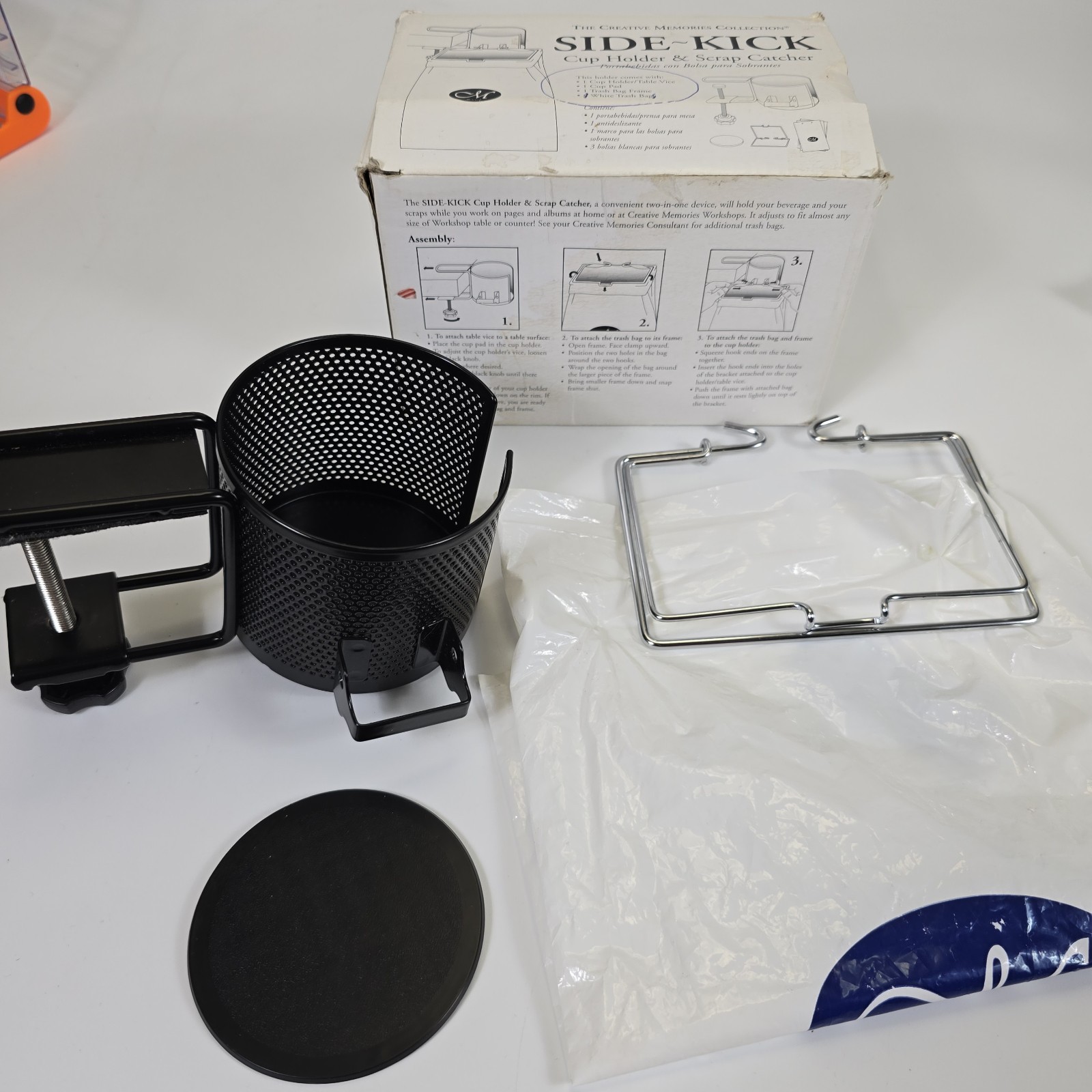 New Creative Memories Sidekick  Cup Holder & Scrap Catcher Scrapbooking Sewing
