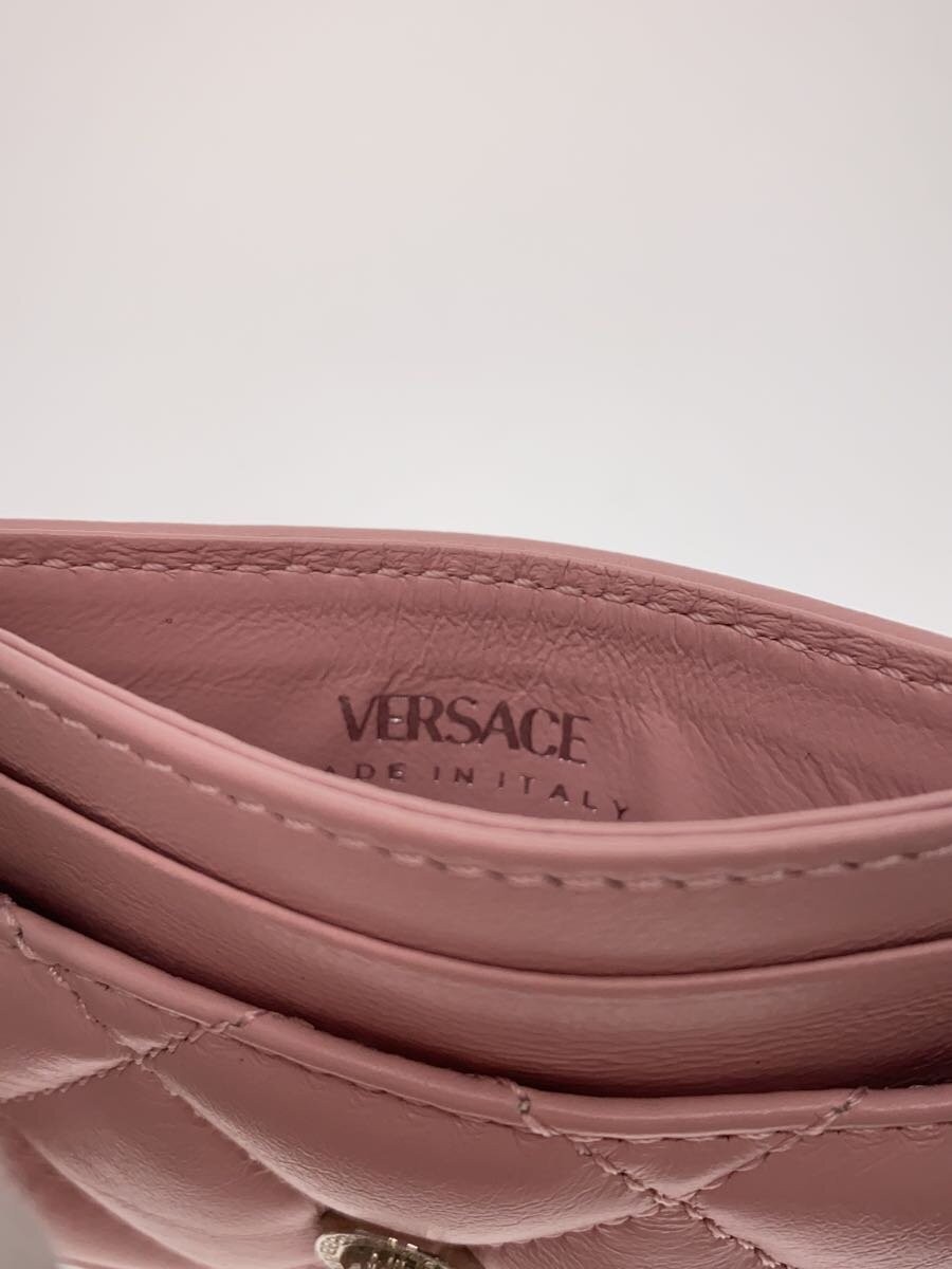 VERSACE Card Case Leather Pink Women's Quilted Medusa thumbnail 3