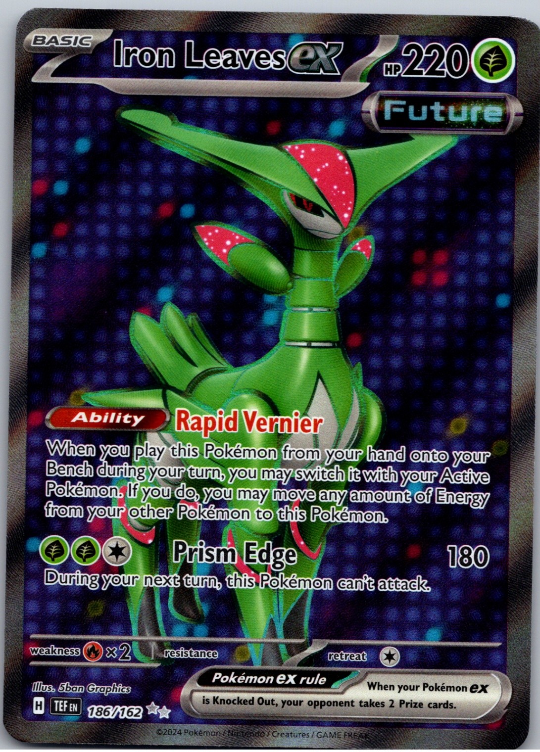 Iron Leaves ex Ultra Rare SV05: Temporal Forces 186/162 NM