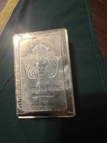 1 KILO Scottsdale STACKER Silver Bar .999 Silver Bullion #A131