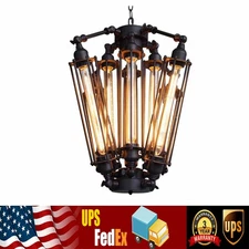 Industrial Metal Steampunk Pendant Hanging Lamp Light Chandelier