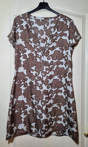 Women Boden Dress Blue Silk 36