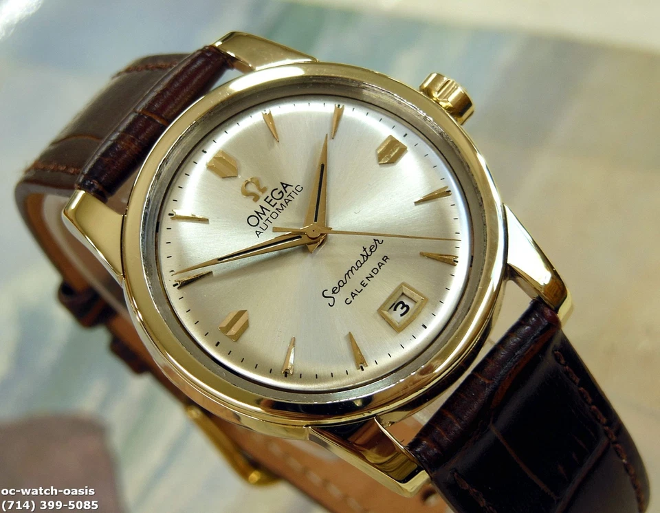 1955 Vintage OMEGA Seamaster Bumper Automatic , Stunning SILVER Dial, Serviced - Image 3 of 4
