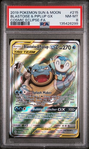Blastoise & Piplup-GX graded PSA 8 for sale on eBay