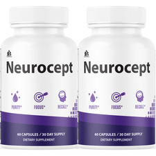 Neurocept Brain Supplement Advanced Formula Support Pills Official - 2 Bottles
