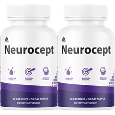Neurocept Brain Supplement Advanced Formula Support Pills Official - 2 Bottles