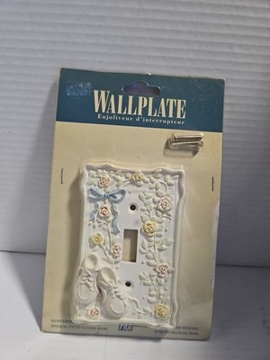 Figi Home Decor Baby Shoes Nursery Switchplate Wallplate Cover - Vintage & New