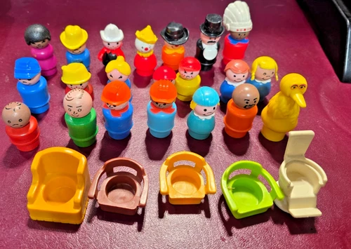 Vintage Fisher Price Little People Figures Lot 26 Mixed Characters
