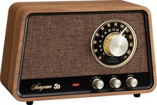 Sangean WR-101 Retro-Radio Echtholz-Gehäuse Nussbaum Vintage