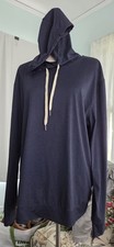 Zyia Active Hooded Pullover Sz L Blue Drawstring Recycled Poly Breathable