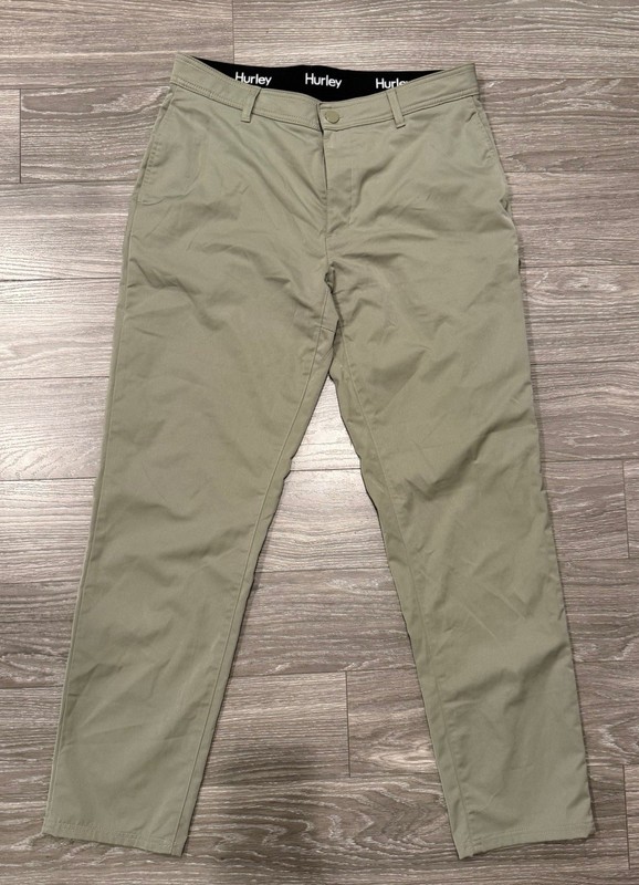 Hurley performance pants, Size 36, Green. Super comfortable. Skate Surf