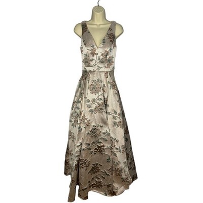 BHLDN Adema Dress Elegant Ballgown Romantic Foral Motif Gown Elegant Sz 0 