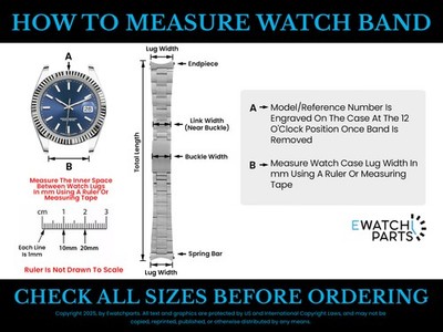 Watch Band How Are Watch Cases Measured 19MM OYSTER WATCH BAND