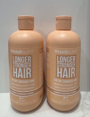 2 x 350 ml HAIRBURST Longer Stronger Hair Shampoo - für trockenes & geschädigtes Haar.