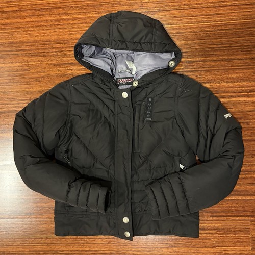 Vintage Women’s JanSport LiveWire Puffer Jacket Size S Black iPod Tech