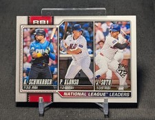 Kyle Schwarber/Pete Alonso/Juan Soto NL RBI Leaders 2026 Topps Series 1 Card #11