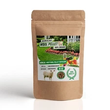 AGRICAS Wool Pellet Organic Fertilizer 35 oz – Sheep Wool, Indoor/Outdoor Use