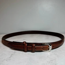 Ranger Oil-Tanned Top Grain Brown Leather Belt with Detachable Silver Buckle