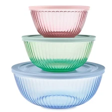 Pyrex Simply Store Tint 6pc Lidded Mixing Bowl Set