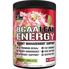EVL BCAA Lean Energy Powder - Pre Workout, Fat Burner, Muscle Recovery, Green Te