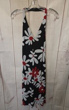 David Meister Women's Size 8 Black  White Floral Dress