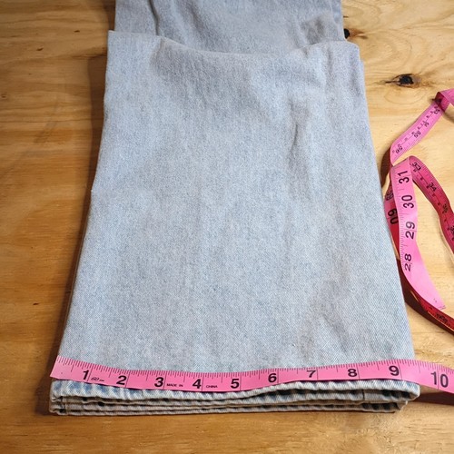 Shein Tall M Light Wash Jeans High-Rise Wide Leg Embroidered Pink Bow Y2K - Picture 6 of 12