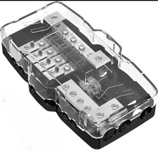 Fused Power Distribution Block Car Audio Fused Distribution Block 12V 0/4 Gauge