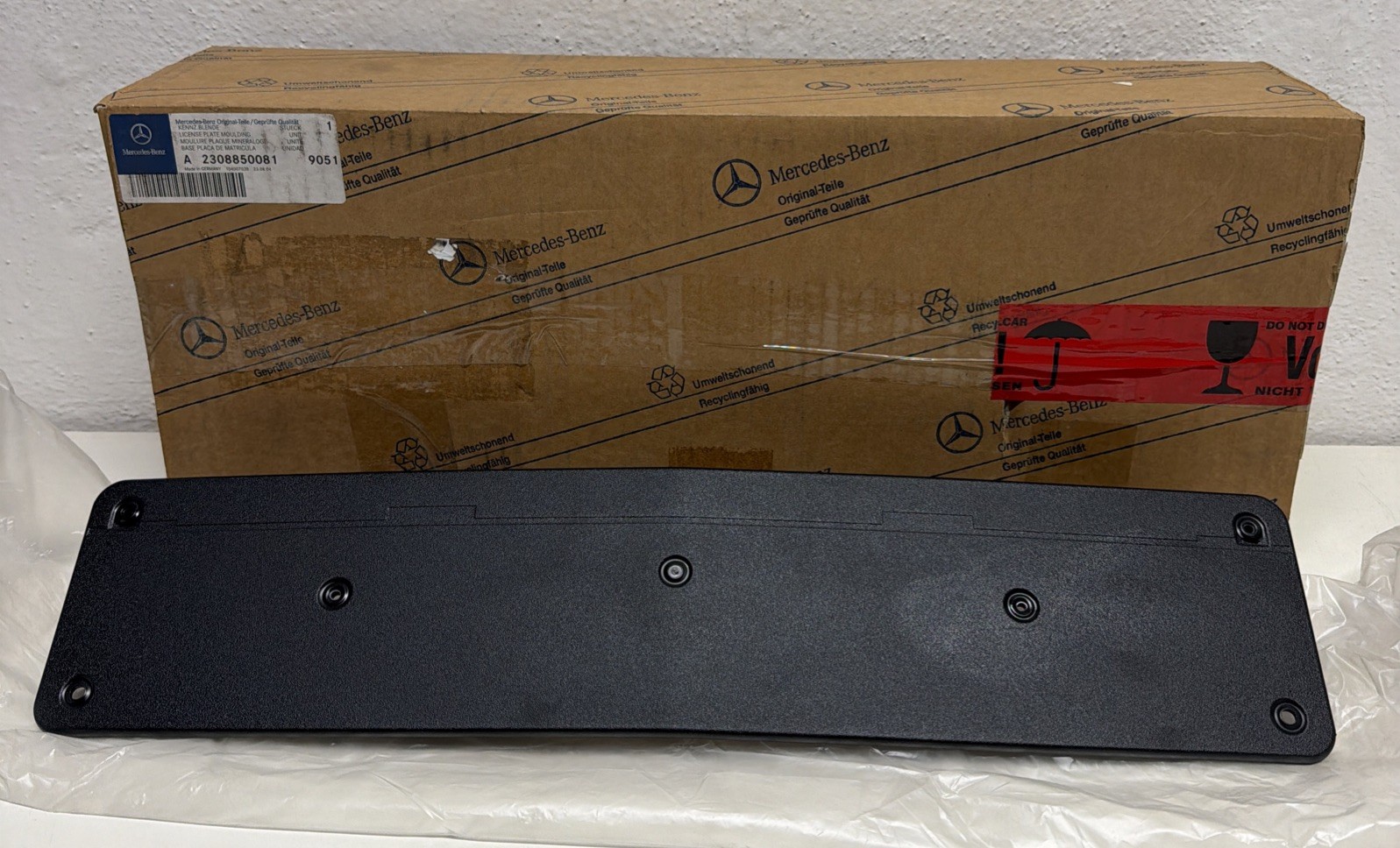 Mercedes R230 Sl Portatarga Paraurti Anteriore Nero OEM A2308850081 9051 - Miniatura 2