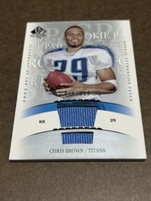 2003 SP AUTHENTIC CHRIS BROWN, ROOKIE AUTHENTICS PATCH 466/850 CARD 257. rookie card picture
