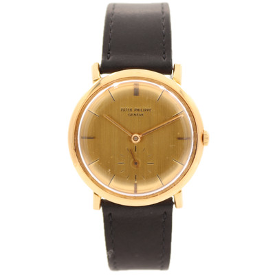 Vintage 33mm Patek Philippe 2581 Calatrava Mechanical Wristwatch Swiss 18k Gold
