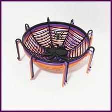 Halloween Black Spider Web Bowl Fruit Plate Candy Biscuit Basket Trick or Treat