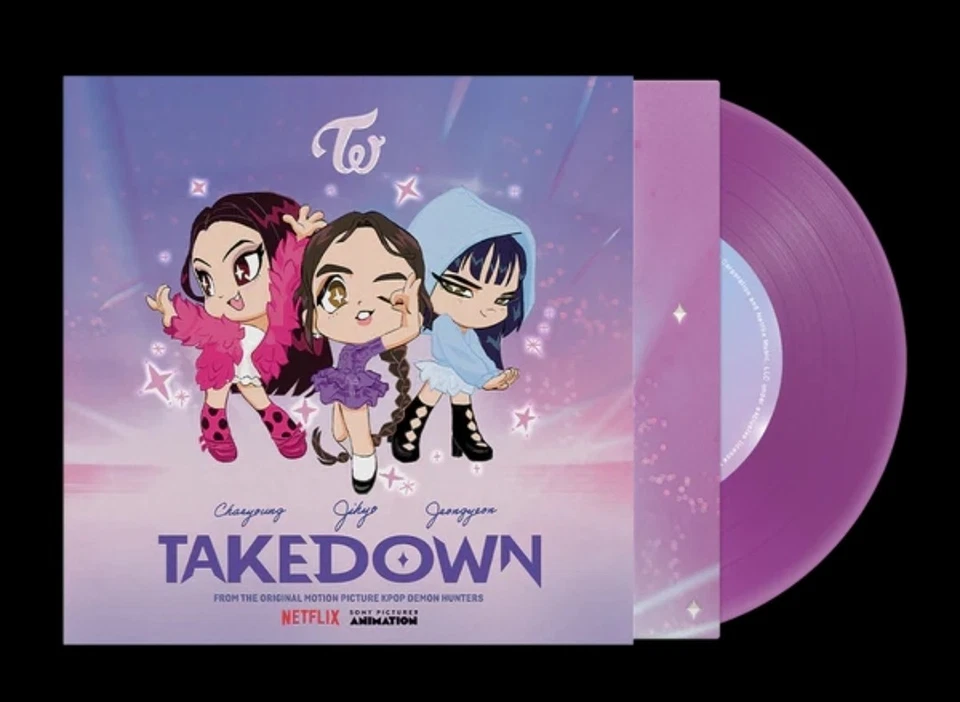 KPOP Demon Hunters Twice TAKEDOWN 7" Vinyl Only Open - Image 2 of 4