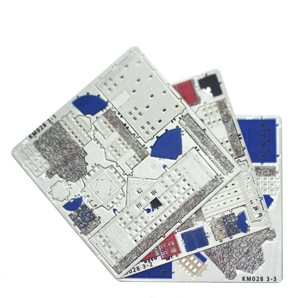 Castillo Neuschwanstein Todo Metal Acero Inoxidable Hágalo Usted Mismo Conjunto Modelo 3D Sin Pegamento Foto 2 de 4