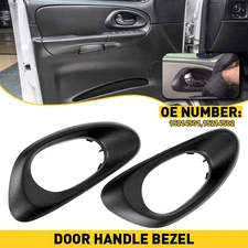 Fit 02-09 Chevy Set Trailblazer Front Inside Door Handle Trim Bezel Textured 2x