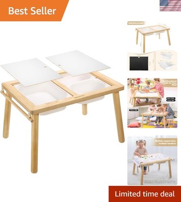 Safe & Stylish Kids Sensory Table with Built-In Storage for Creative Playtime