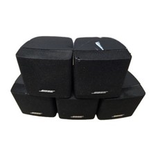 5 Bose Single Cube Speakers Acoustimass Lifestyle Satellite Surround Black