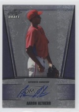 2011 Leaf Metal Draft Blue Prismatic 19/25 Aaron Altherr #AU-AA1 Auto 1x9