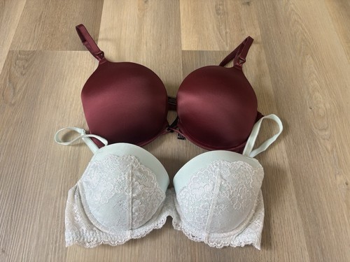 Victoria’s Secret 34D Bra Lot Of 2 : Bombshell Plunge, Blue Dream Angels Demi