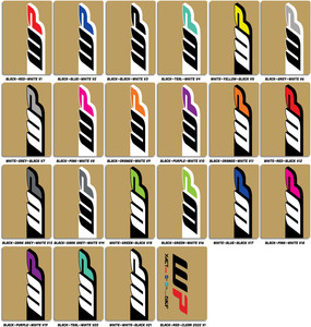 Enzo KYB Fork Stickers Suspension Decals Set (Black) (9x6.5