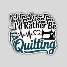 4PCS Funny Quilting Stickers: Waterproof Vinyl Decals for Crafters