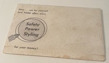 Vtg. 1956 Ford Customline Folder Post Card Mailer Advertisement Promo Features Vtg. 1956 Ford Customline Folder Post Card Mailer Advertisement Promo Features