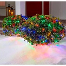 Home Accents Holiday 150 Multi Colored Mini LED Net Lights Steady Lit 4x6 ft