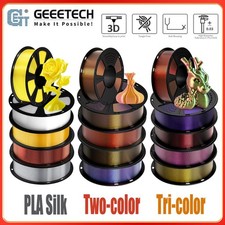 ?BUY 5 GET 10?GEEETECH 1KG Silk PLA Filament Dual/Tri-Color Gradient Glossy