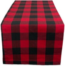 Buffalo Check Table Runner 14x72 Red Black Farmhouse
