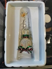 Department 56 Tiny Bubble Lit Clip On Ornament Snowman Head NOS