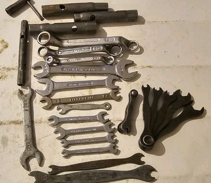 Vintage British Engineers Spanner Lot – Britool, King Dick, Terry's Spencer, WW2
