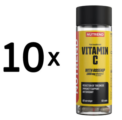 10 x Nutrend Vitamin C with Rosehip - 60 caps (133,25 EUR/kg)