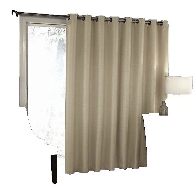 Eclipse 涤纶纯色带图案窗帘和窗帘