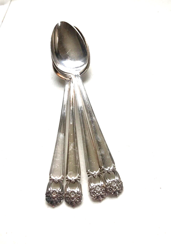 1847 ROGERS SILVERPLATE 1941 ETERNALLY YOURS 4 LARGE SERVING/TABLESPOONS SPOONS